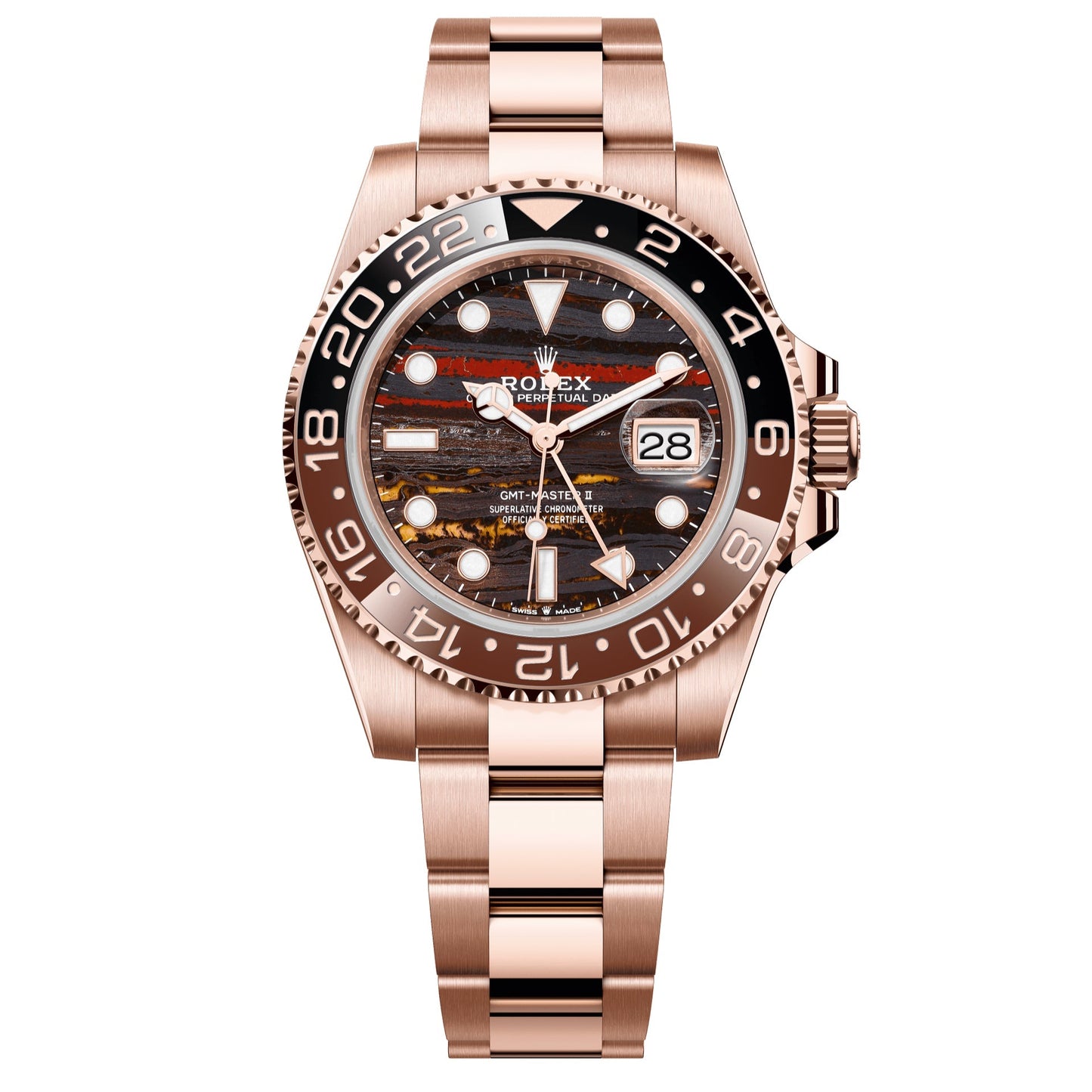 Rolex GMT-Master II, Everose / yellow with camouflage dial