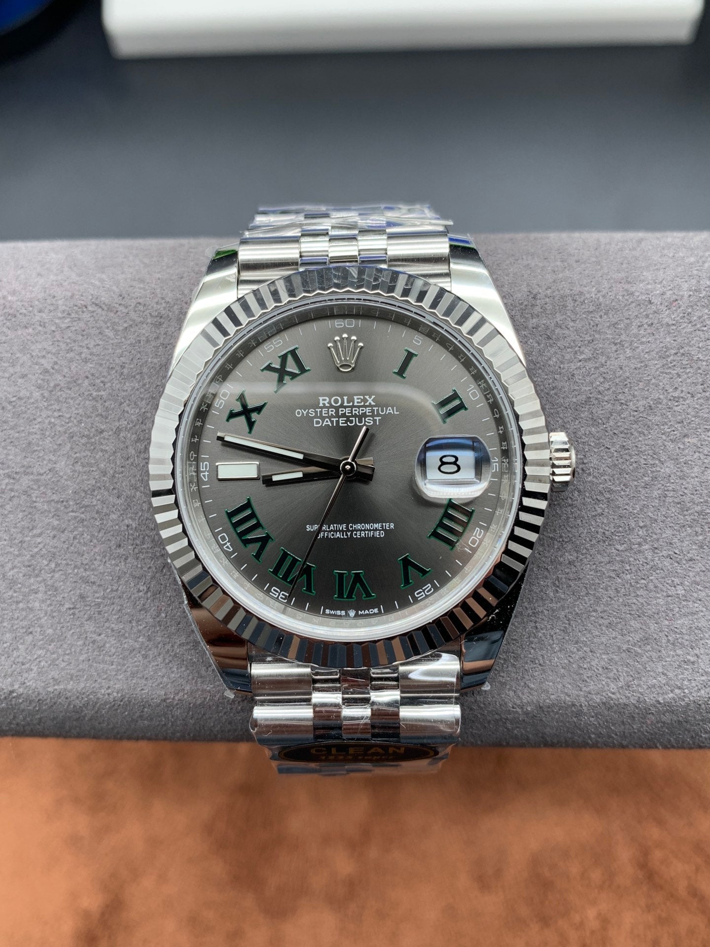 Rolex Oyster Perpetual Datejust 41, stainless steel, green dial