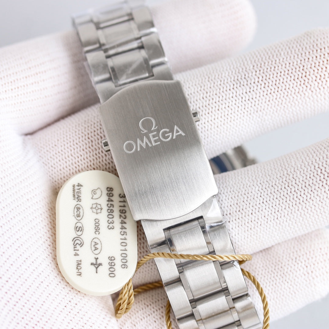 Chronograph -329.30.44.51.04.001- White- Black Ceramic- 316L Steel- Automatic - 44mm