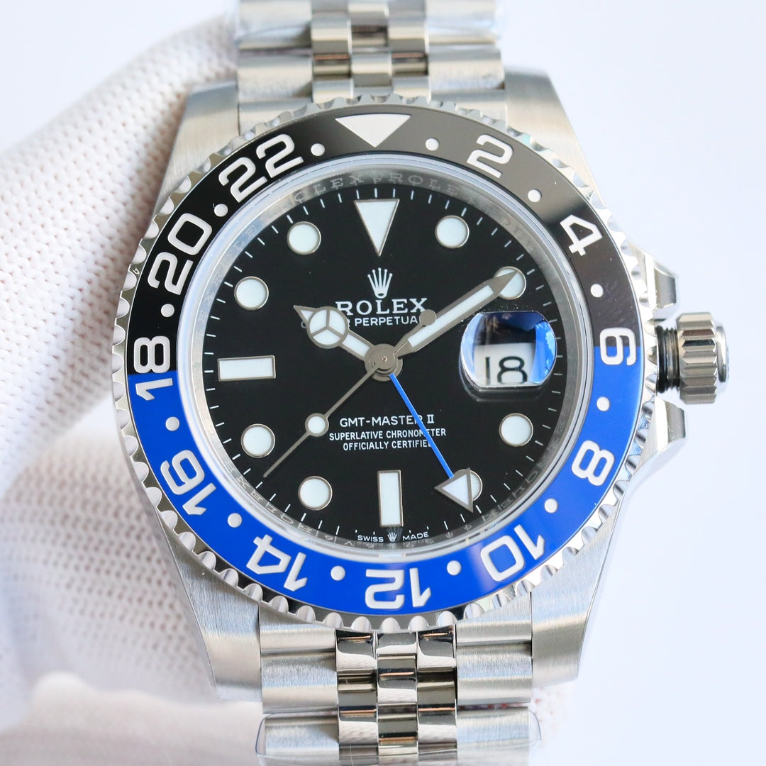 Rolex GMT-Master II, blue & black bezel (“Batman”)
