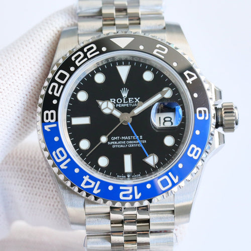 Rolex GMT-Master II, blue & black bezel (“Batman”)
