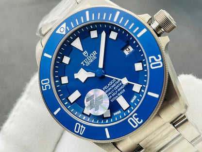 ZF Factory-Titanium - Blue -Titanium Bracelet - Automatic - 42mm