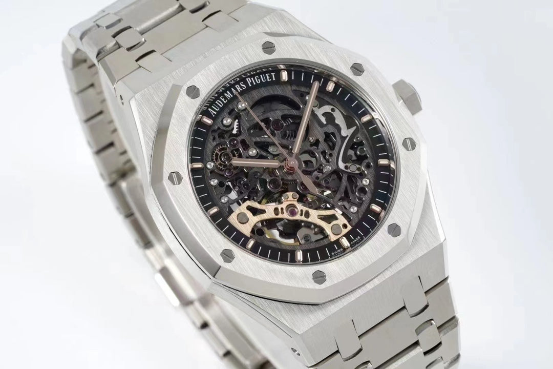 TOP 15407- Hollow Silver 904L steel - Automatic - 41mm