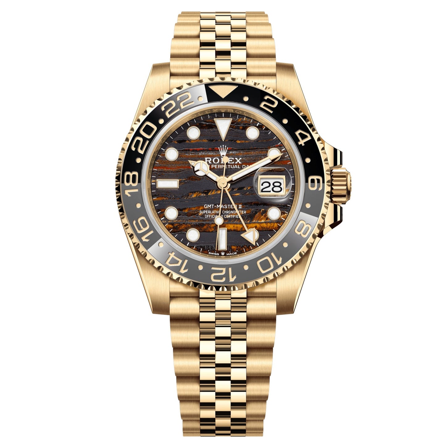 Rolex GMT-Master II, Everose / yellow with camouflage dial