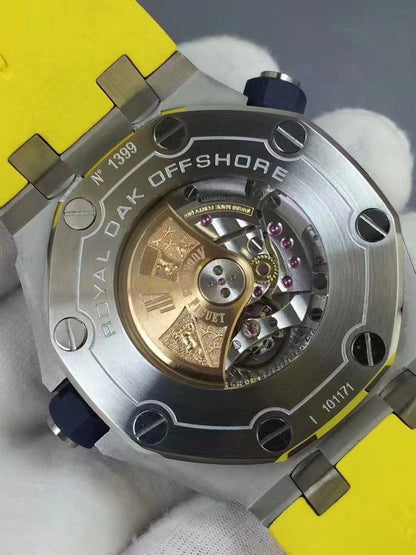 TOP! - 316L Steel - Yellow rubber - Automatic - 42mm