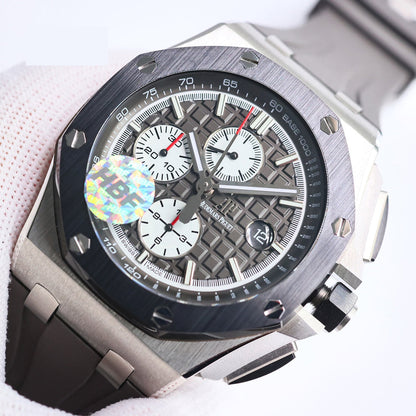 TOP! Grey Ceramic Bezel - Grey Rubber - Automatic - 44mm
