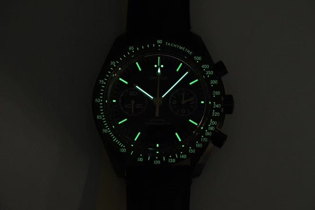 Chronograph -Moon back - Black - Black Rubber- Automatic - 44mm