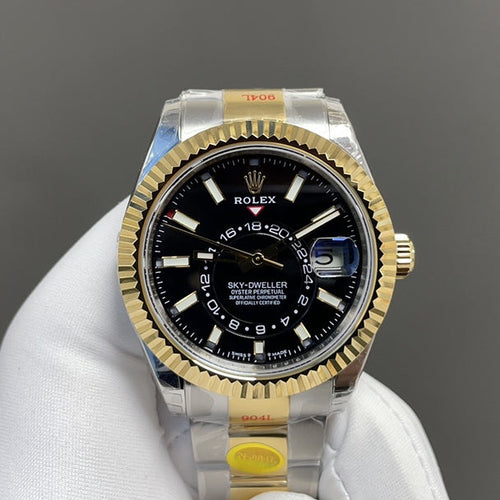 Rolex Sky-Dweller 42 - Black Silver Yellow Gold (Two-Tone)