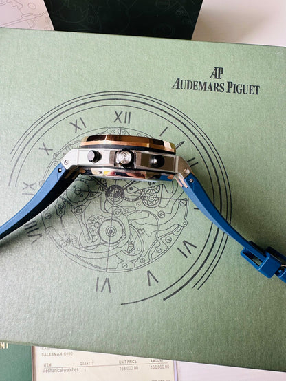 Chronograph - 26471S- Yellow Gold Ceramic Bezel - Blue Rubber - Automatic - 42mm