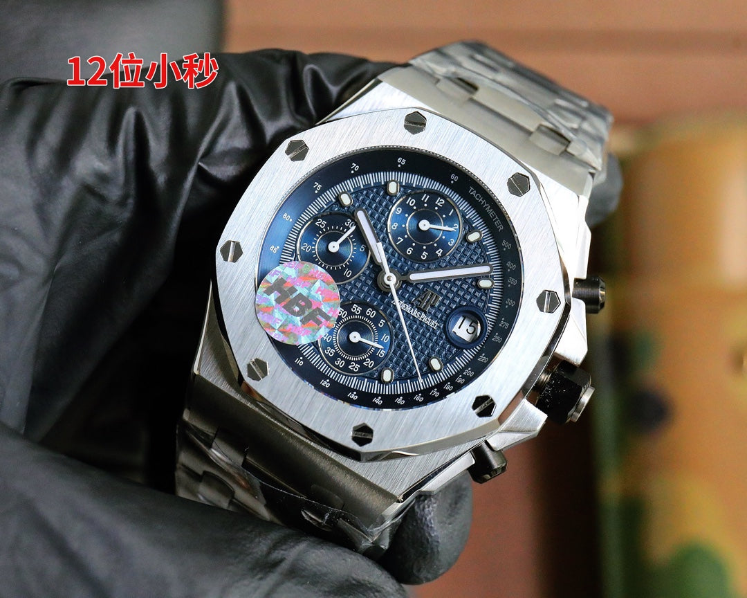 Chronograph- L Size -Blue Ceramic- 904L Steel - Automatic - 44mm