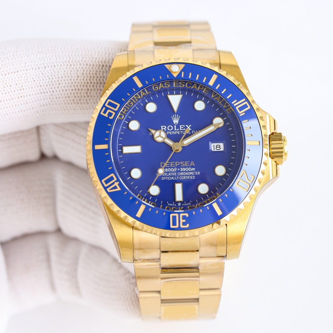 Rolex Deepsea 44, ref. 136668LB, yellow gold, blue dial