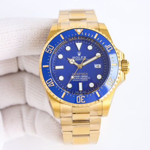 Rolex Deepsea 44, ref. 136668LB, yellow gold, blue dial