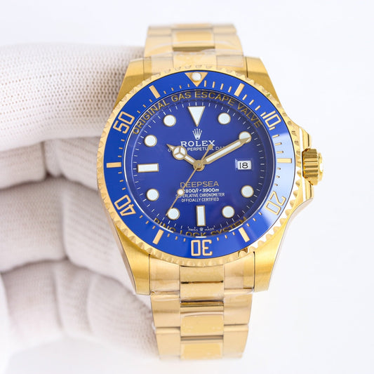 Rolex Deepsea 44, ref. 136668LB, yellow gold, blue dial