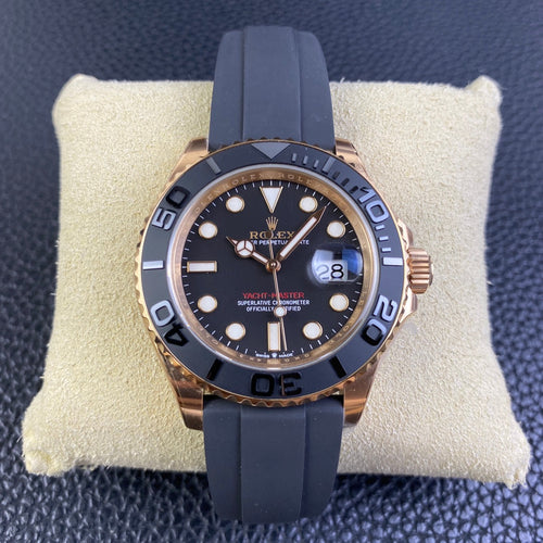 Rolex Yacht-Master 40/42, Everose gold on Oysterflex