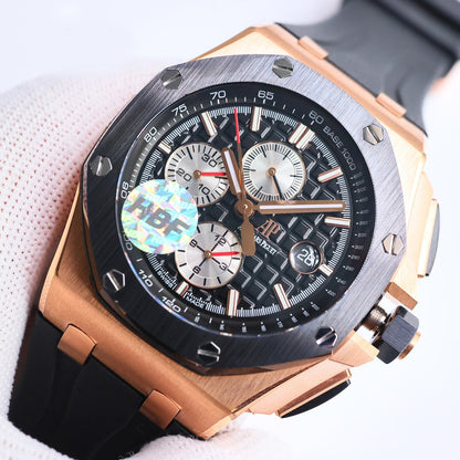 TOP! Yellow Gold Ceramic Bezel - Black Rubber - Automatic - 44mm