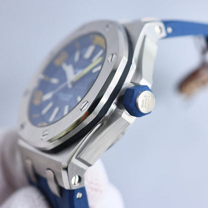 TOP!  - 316L Steel - Blue rubber - Automatic - 42mm