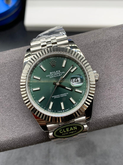 Rolex Oyster Perpetual Datejust 41, stainless steel, green dial