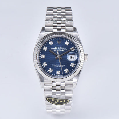 Rolex Oyster Perpetual Datejust 41, blue motif / patterned dial