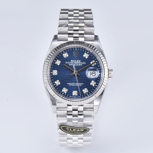 Rolex Oyster Perpetual Datejust 41, blue motif / patterned dial