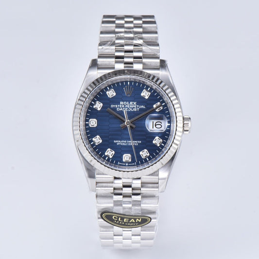 Rolex Oyster Perpetual Datejust 41, blue motif / patterned dial