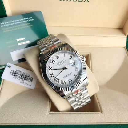 Rolex Oyster Perpetual 41, silver/white dial