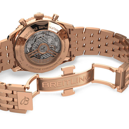 Chronograph -Silver Black- Rosegold 316L Steel - Automatic - 43mm