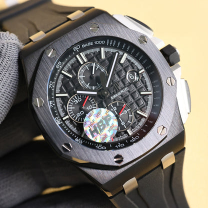 TOP! Black Ceramic Bezel - Black Rubber - Automatic - 44mm