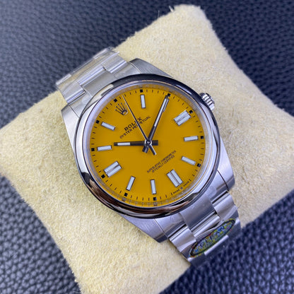 Rolex Oyster Perpetual Datejust 41, stainless steel, yellow dial / colored dial