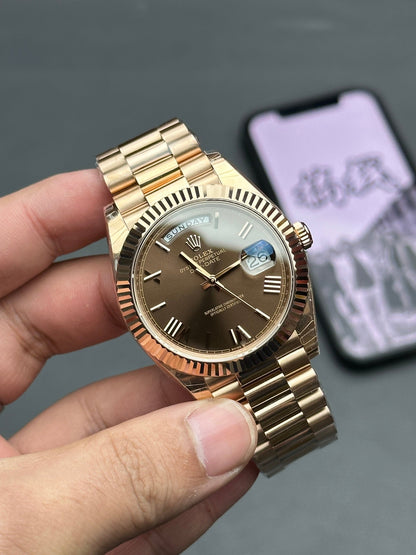 Rolex GMT-Master II, brown & yellow “Root Beer” style