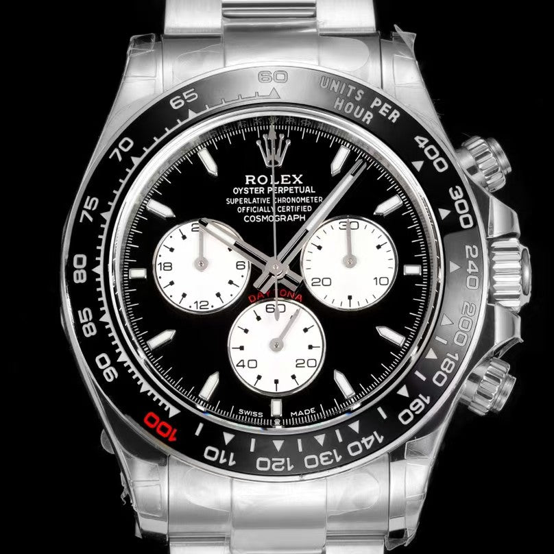 Rolex Cosmograph Daytona, calibre 4130 / 4131, steel, black & white