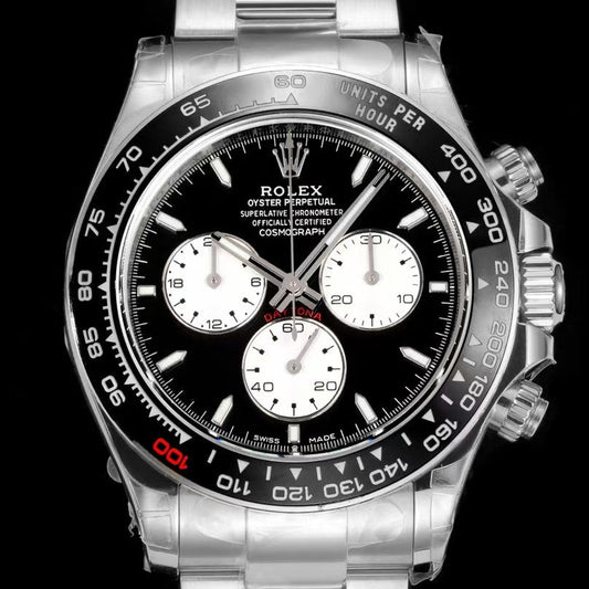 Rolex Cosmograph Daytona, calibre 4130 / 4131, steel, black & white