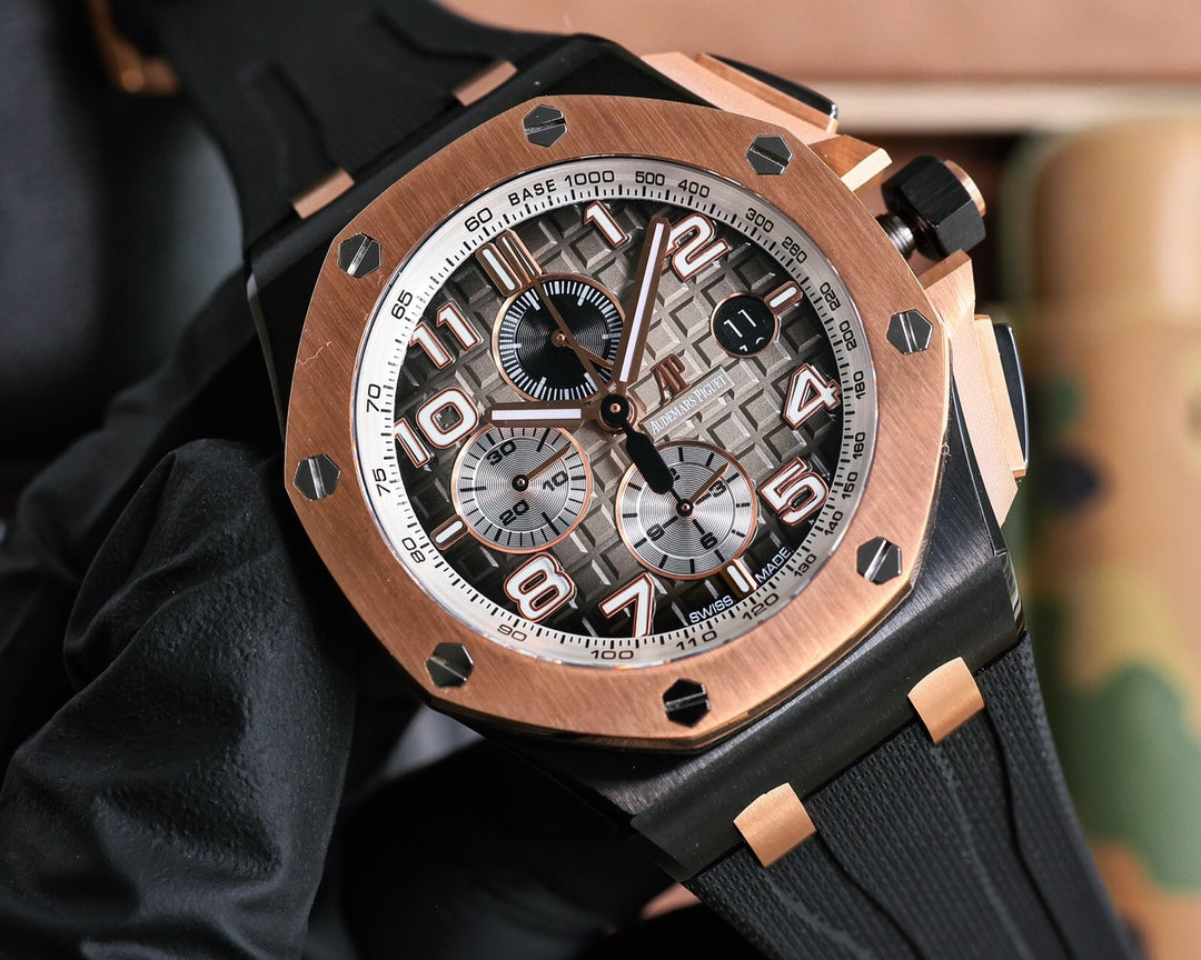 TOP! Yellow Ceramic Bezel- Black Rubber - Automatic - 44mm