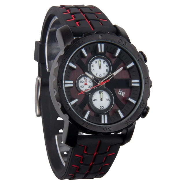 Wooden Style Men's Quartz Watch -41mm