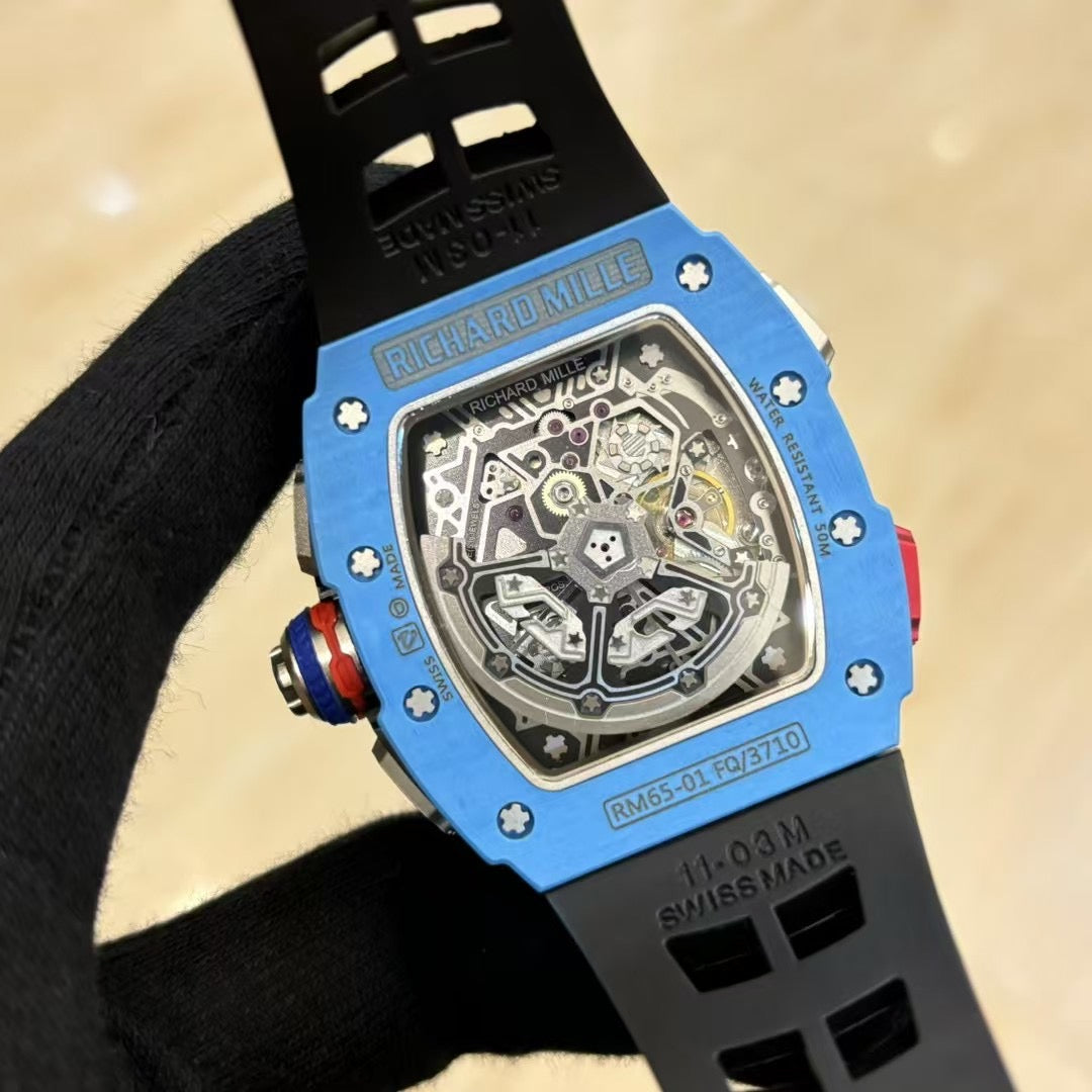 Blue Ceramic- Black Rubber - Automatic - 40*51mm