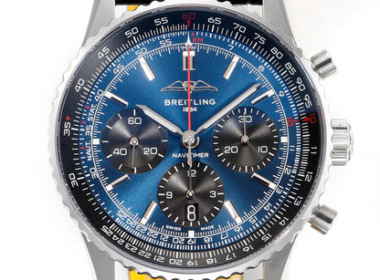 Chronograph - Black Ceramic - Blue N-Timer - Black Leather - Automatic - 43mm