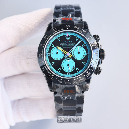 Rolex Cosmograph Daytona, colored racing accents (blue, orange, green, yellow etc.)