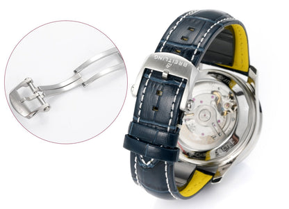 Chronograph - Rhinestone - Sky Face - N-Timer - Black Leather - Automatic - 43mm