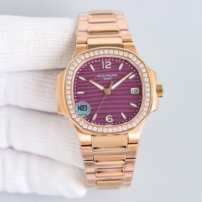 Lady - Purple - Rosegold 316L Steel - Automatic - 35mm