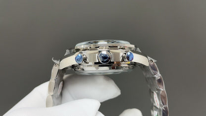 Chronograph - Silver Ceramic- 904L Steel- Automatic - 44mm