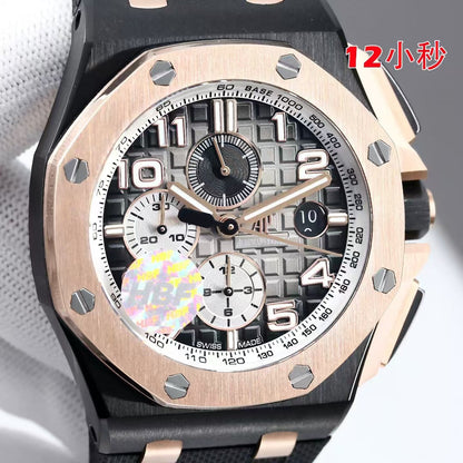 Chronograph-Grey Silver Ceramic- Black Rubber - Automatic - 44mm