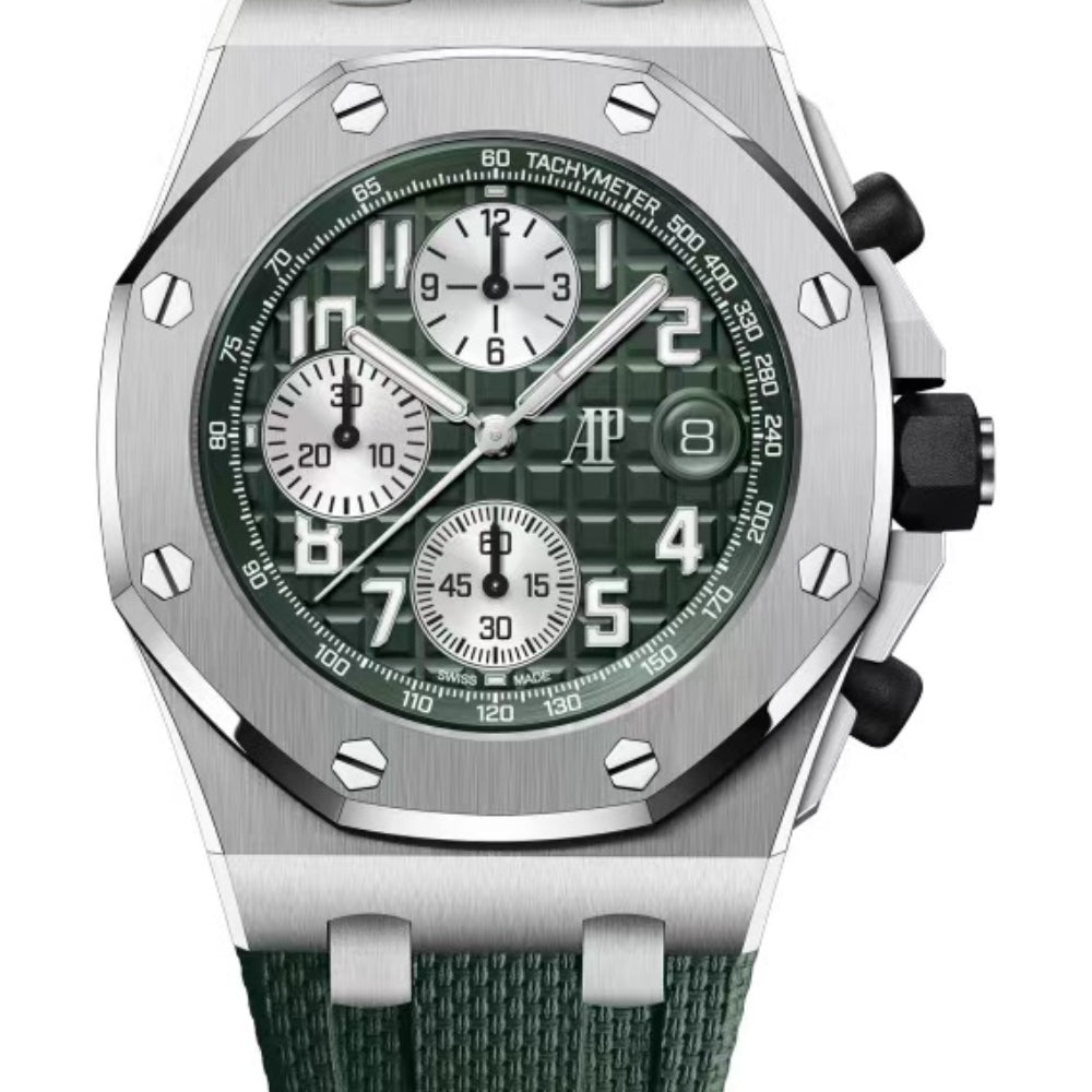 Chronograph-Greem Ceramic- Green Rubber - Automatic - 44mm