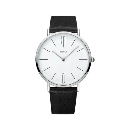 White - Black Leather - Automatic - 42mm