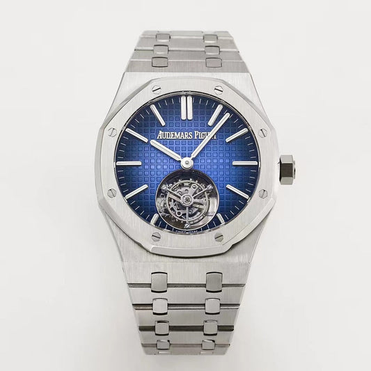 TOP! Blue Torbillon - White Steel - Automatic - 41mm