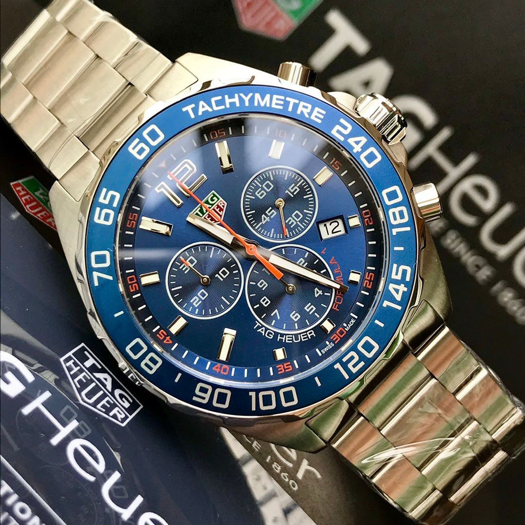 Chronograph - Blue - 904L steel - Quartz - 41mm