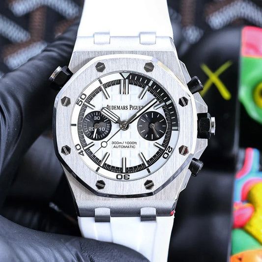 Chronograph -26703ST White - White Rubber -Automatic - 42mm