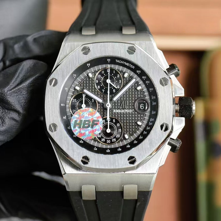 Chronograph-Grey Ceramic- Black Rubber - Automatic - 44mm