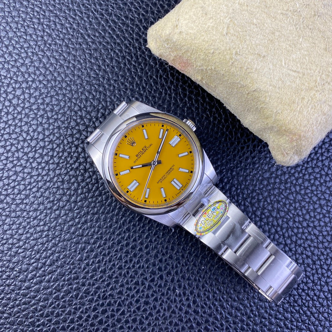 Rolex Oyster Perpetual Datejust 41, stainless steel, yellow dial / colored dial