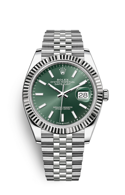 Rolex Oyster Perpetual Datejust 41, stainless steel, green dial