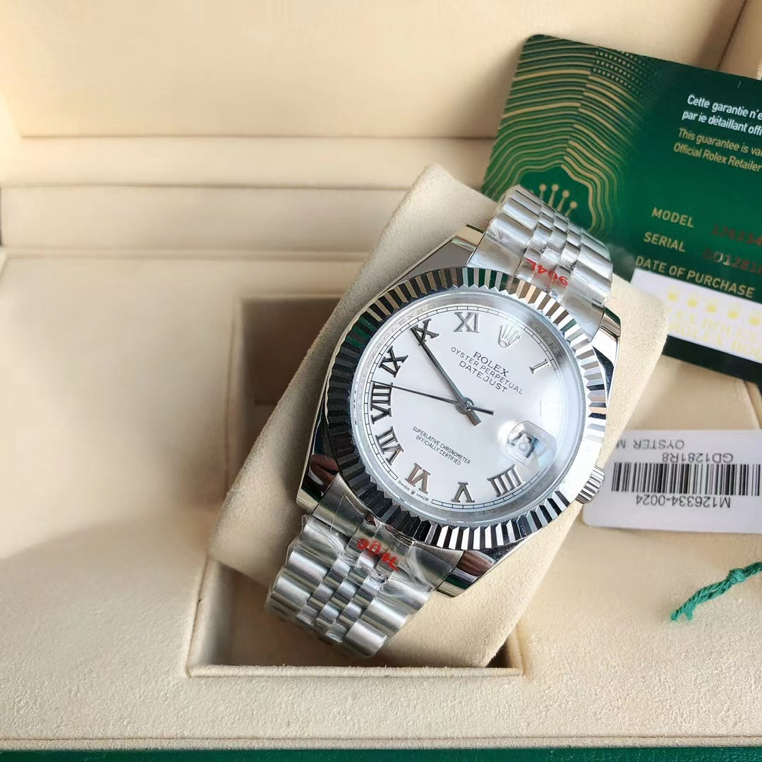 Rolex Oyster Perpetual 41, silver/white dial