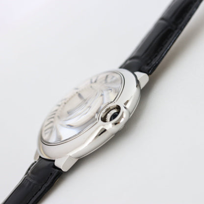 White -White Silver - Black Leather- Automatic - 36/42mm